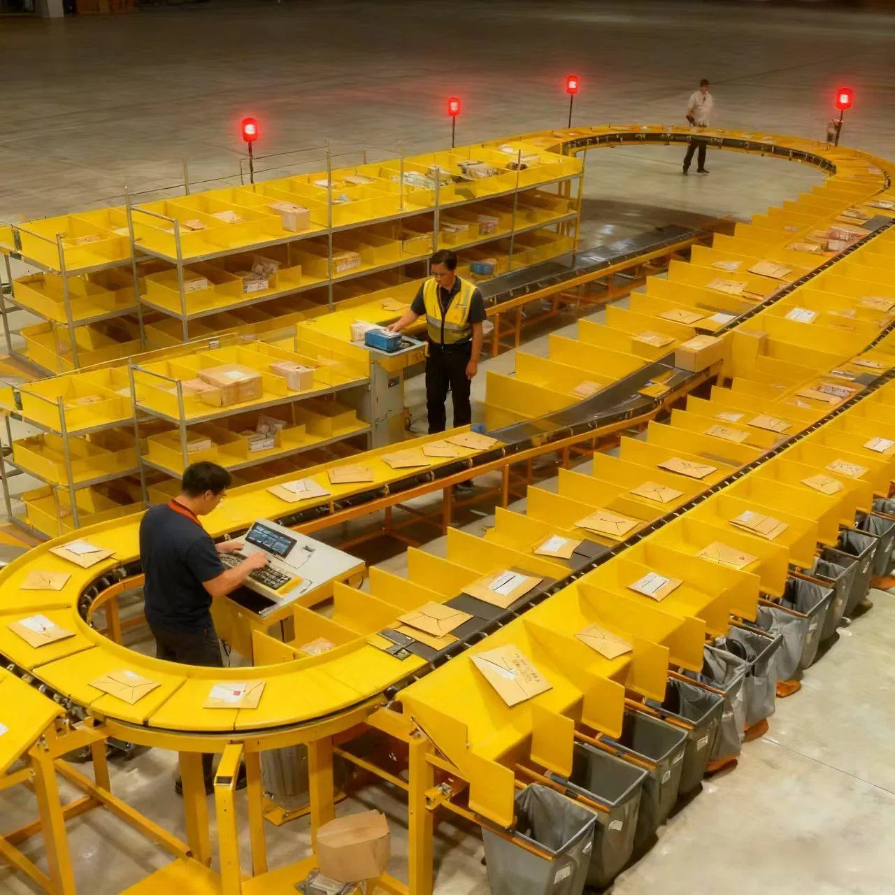 Conveyor Belt System for Parcel Sorting Machine High Speed Logistics Automation