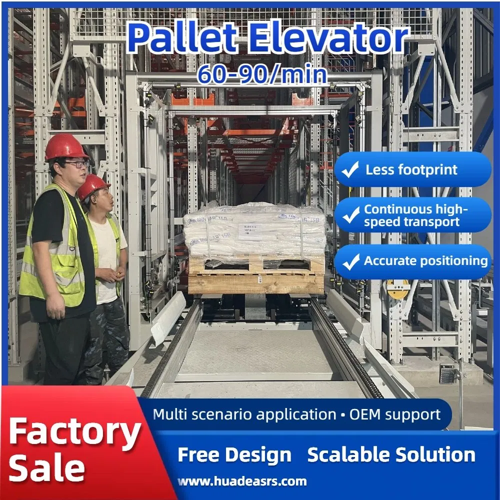 Industrial-Grade Pallet Lifter Systems with Vertical Conveyor Transport for Multi-Level Asrs Facilities