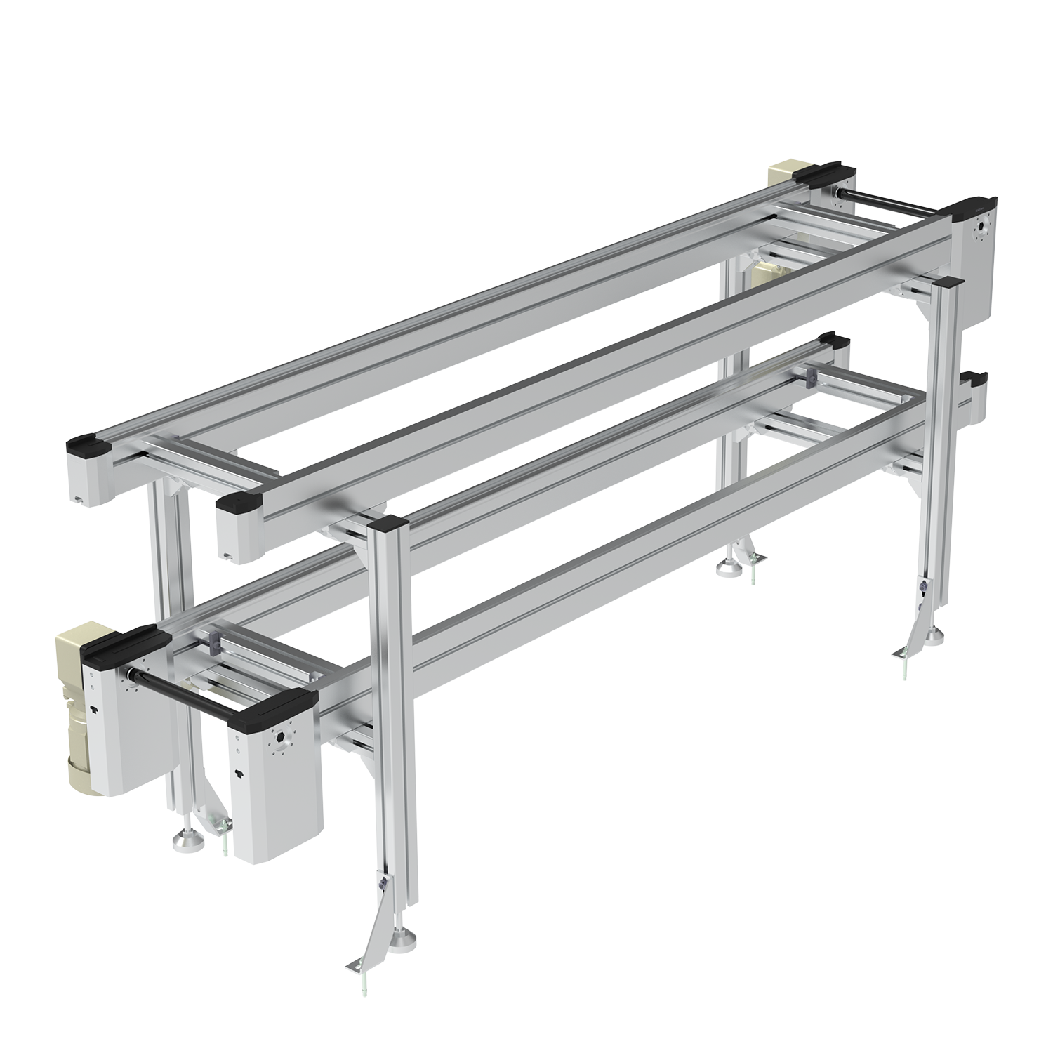 Industrial Roller Chain Conveyor Dual Strand Pallet Conveyor System Heavy Duty Aluminum Profile Assembly Line