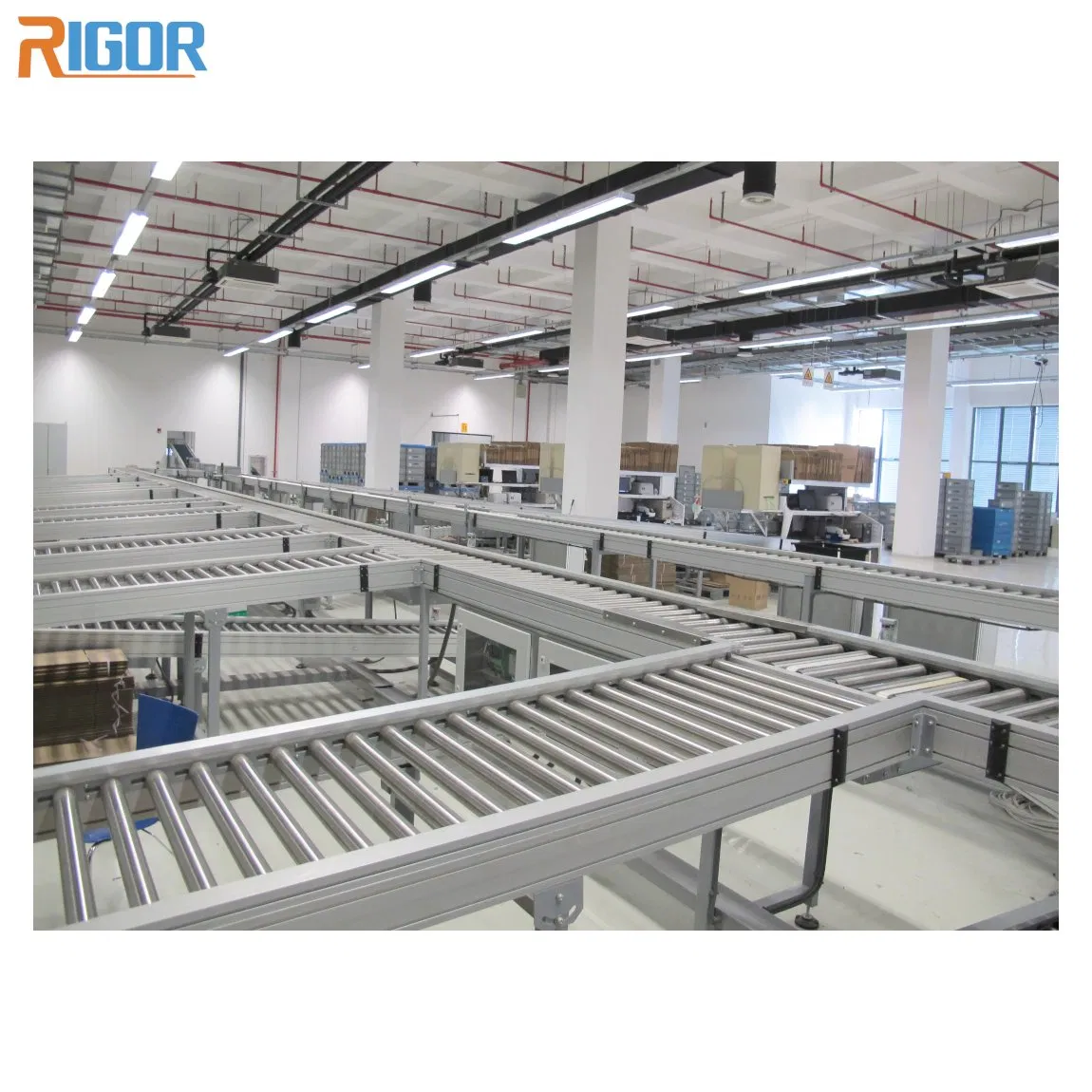 Customized Unpowered Roller Conveyor OEM Durable Gravity Conveyor System for Automation