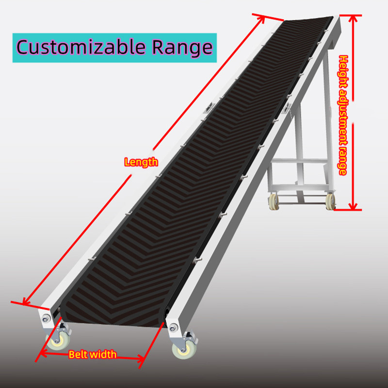 Zhenway Automatic Motorized Extendable Belt Conveyor Inclined Declined System Logistics Manufacturing E-commerce Warehouse