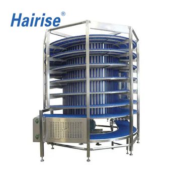 Plastic Modular Belt Multi-layer Spiral Cooling Tower Conveyor for Cupcake Bakery Dough Toast Bread Pizza Cake Biscuit