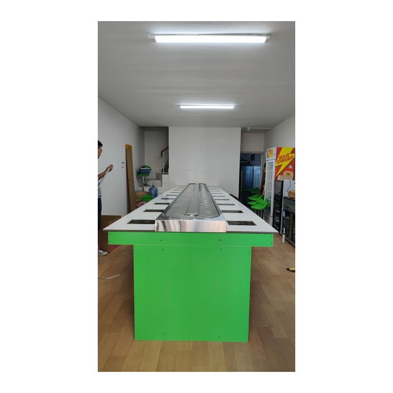 Hot Pot Auto-Rotating Food Conveyor Electric Sushi Conveyor Belt Track Smart AI Sushi Train Conveyor