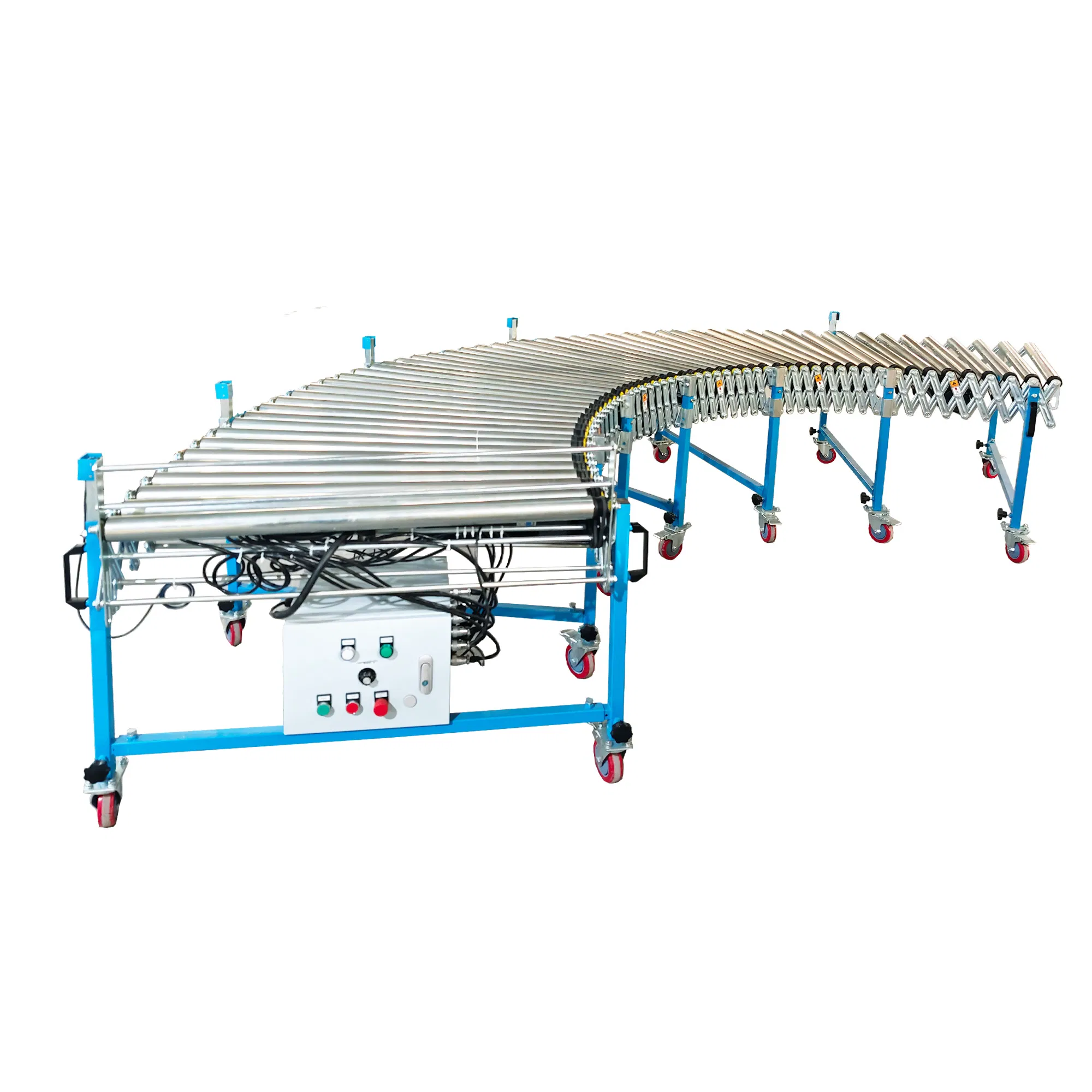 Expandable Labor Saving Powered Roller Conveyor Line with Flexible Conveyor Roller