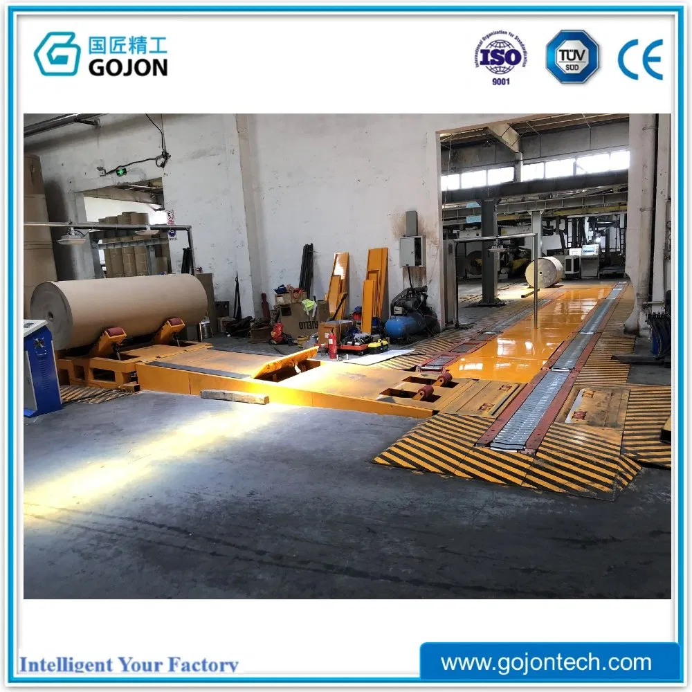 Fully Automatic Paper Roll Handling Return Turntable Board Chain Line Smooth Operation Packaging Plant Warehouse Transport Corrugated Board Conveyor System