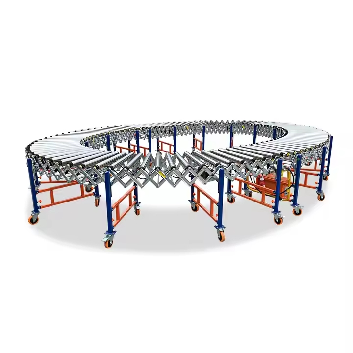 Track Expandable Conveyors Systems Portable Power Free Skate Automated Flexible Turn Roller Conveyor