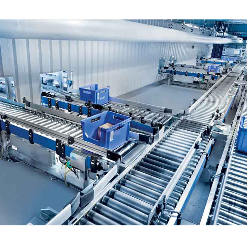 New Heavy Duty Stainless Steel Belt Powered Roller Conveyor Pallet Transport System with 250kg Max Load for Food &amp; Beverage