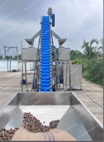 30 Feet MS Bucket Food Grade Automatic Modular Belt Conveyor Bucket Elevator Lifting System 1Ton Capacity Food Processing Lines