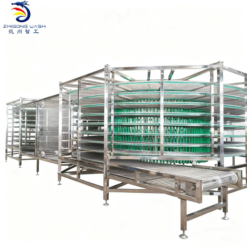 High-Capacity Double Spiral Lift, Automated Vertical Conveyor System
