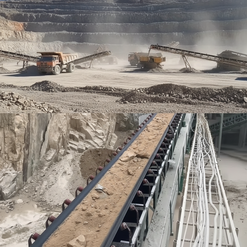 Heavy-duty Belt Conveyors for Large-scale Mines, Adjustable-speed Industrial Material Handling Belt Conveyors