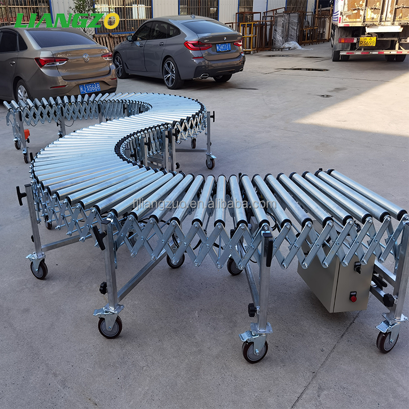 High Capacity Flexible Roller Conveyor Expandable Telescopic Conveyor for E-commerce Logistics Center