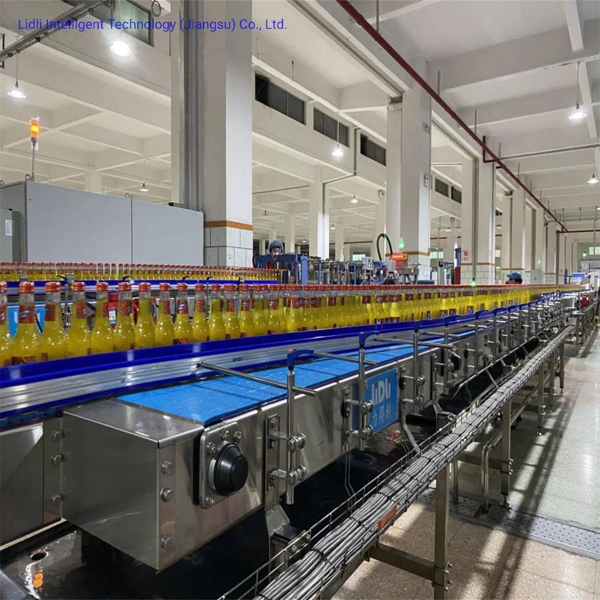Bottle Conveyor Plastic SUS304 0.37kw Customized Conveyor Belt System