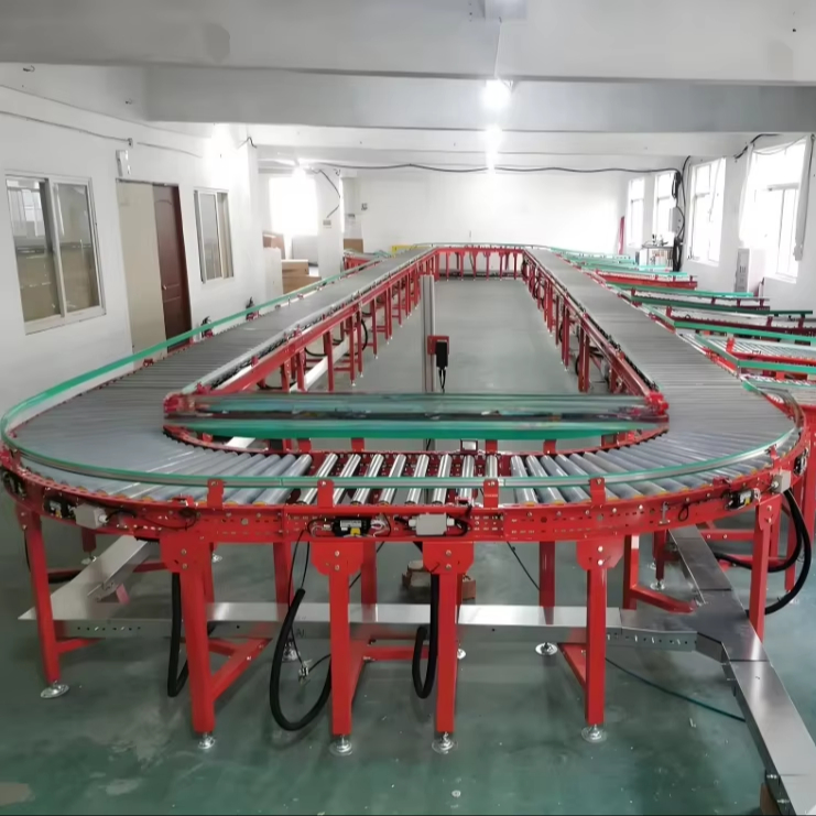 E-commerce Fulfillment Conveyor System Stainless Steel Adjustable Speed Powered Roller Conveyor for Parcel Sorting Packaging