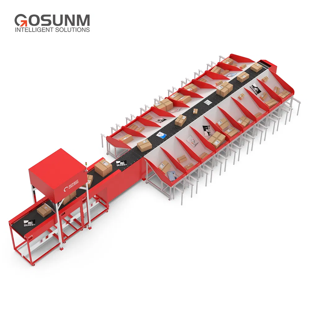 Narrow Crossbelt Sorter Featuring 1 2-2m/S Main Line Speed