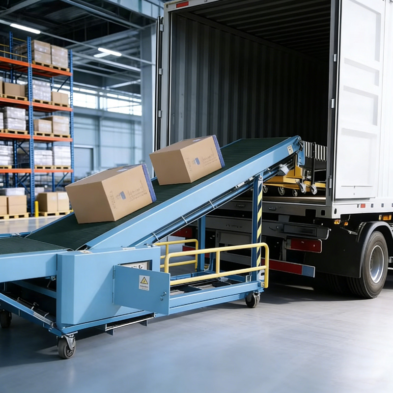 Find Practical Dock Door Material Handling Equipment for Fast Order Fulfillment Mobile Gravity Conveyor