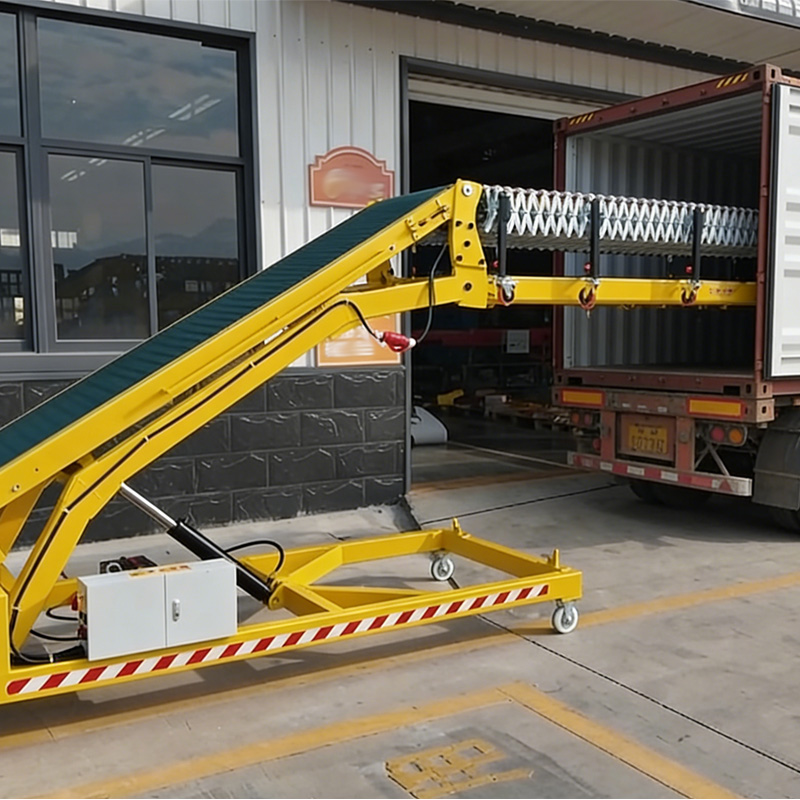 Heavy Duty Gravity Roller Conveyor Container Unloading Conveyor Warehouse Dock Loading System