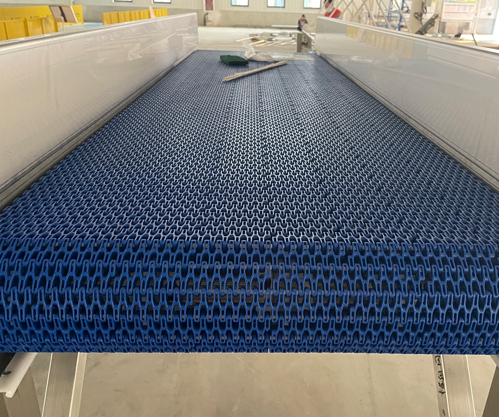 Customized Plastic Modular Belt Conveyor Automatic and Durable POM Stainless Steel Conveyor System for Food Production Lines