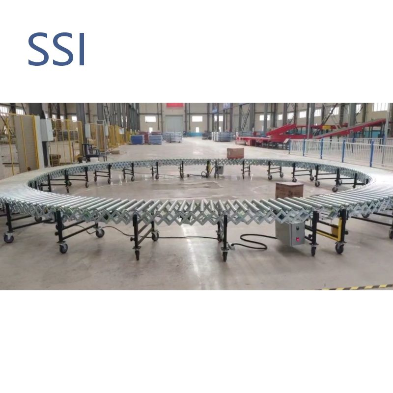 Expandable Telescopic Roller Conveyor Mobile Conveyor System