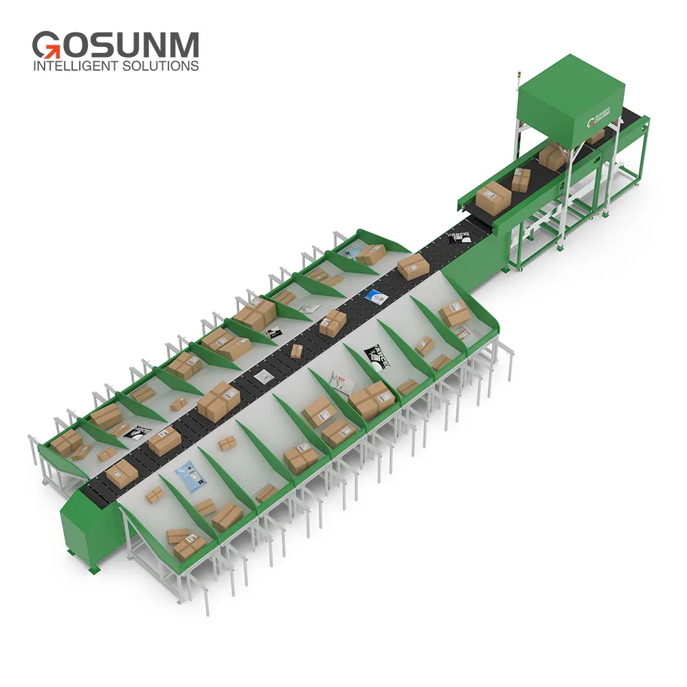 Narrow Crossbelt Sorter Featuring 1 2-2m/S Main Line Speed