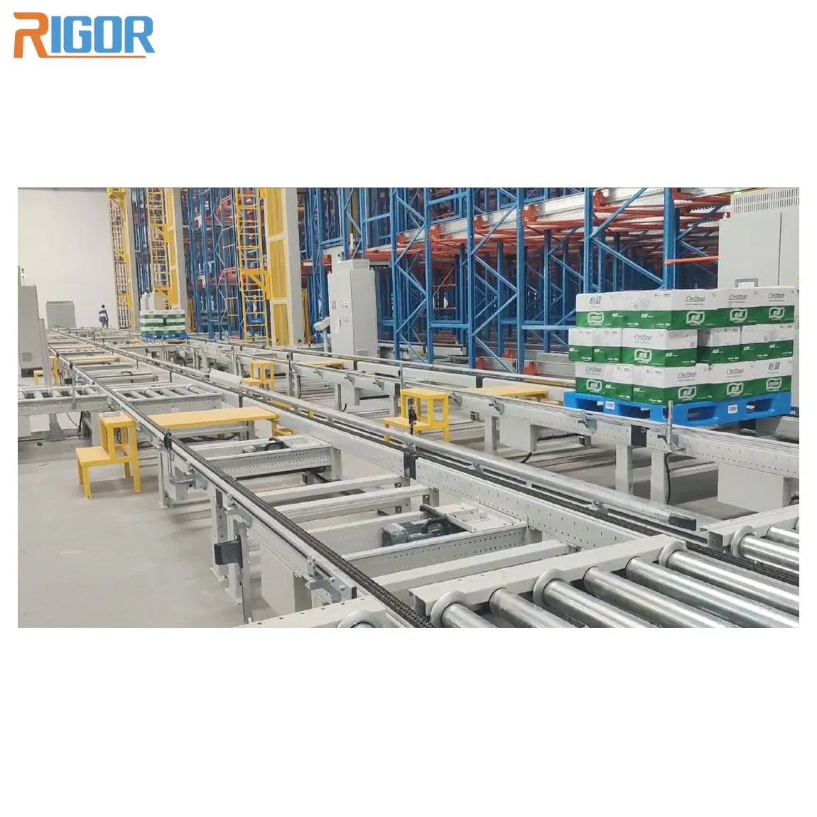 Premium Chain Conveyor System Adjustable Motorized Conveyor System for Pallet Warehouse System
