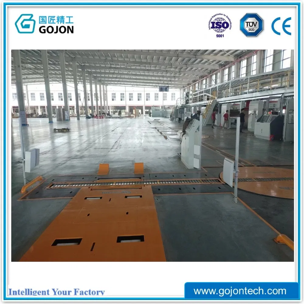 Heavy Duty Fully Automatic Paper Roll Handling Return Board Chain Turntable Quick Load Unload Corrugated Board Packaging Line Warehouse Conveyor System