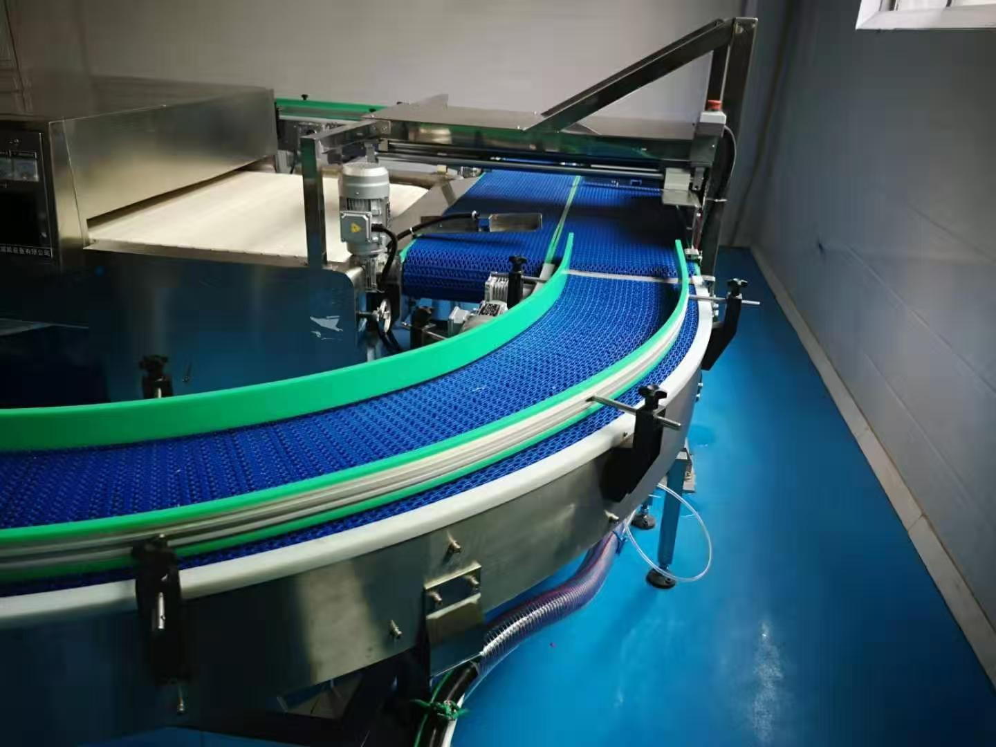 Customized food grade chain straight 90 degrees plastic modular belt conveyor systems machine for food beverage Industry