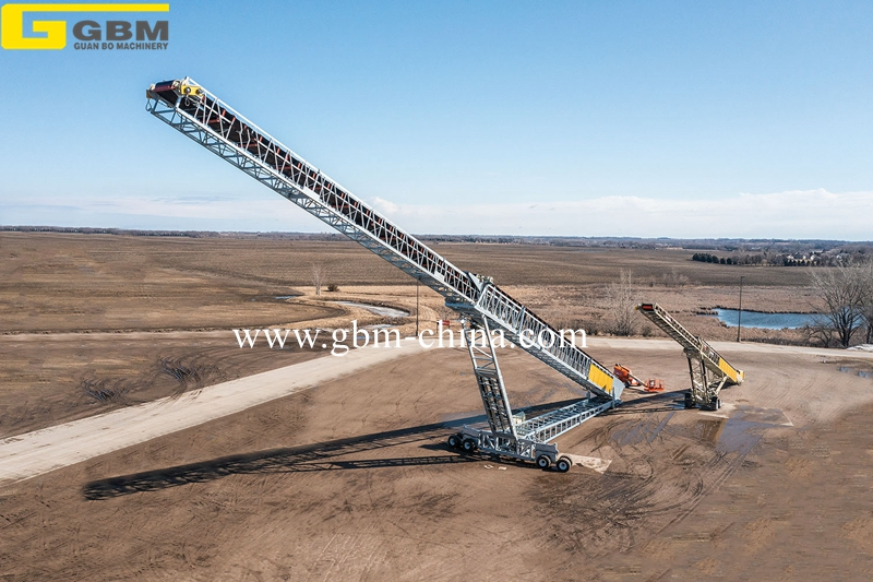 Shiploader Telescopic Stacker Conveyor System for Bulk Cargo Handling