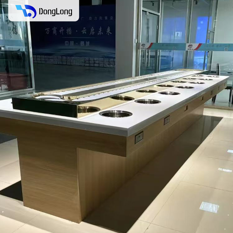 Plastic Material Conveyor System Rotating Sushi Conveyor Belt Rotating Small Hot Pot Equipment