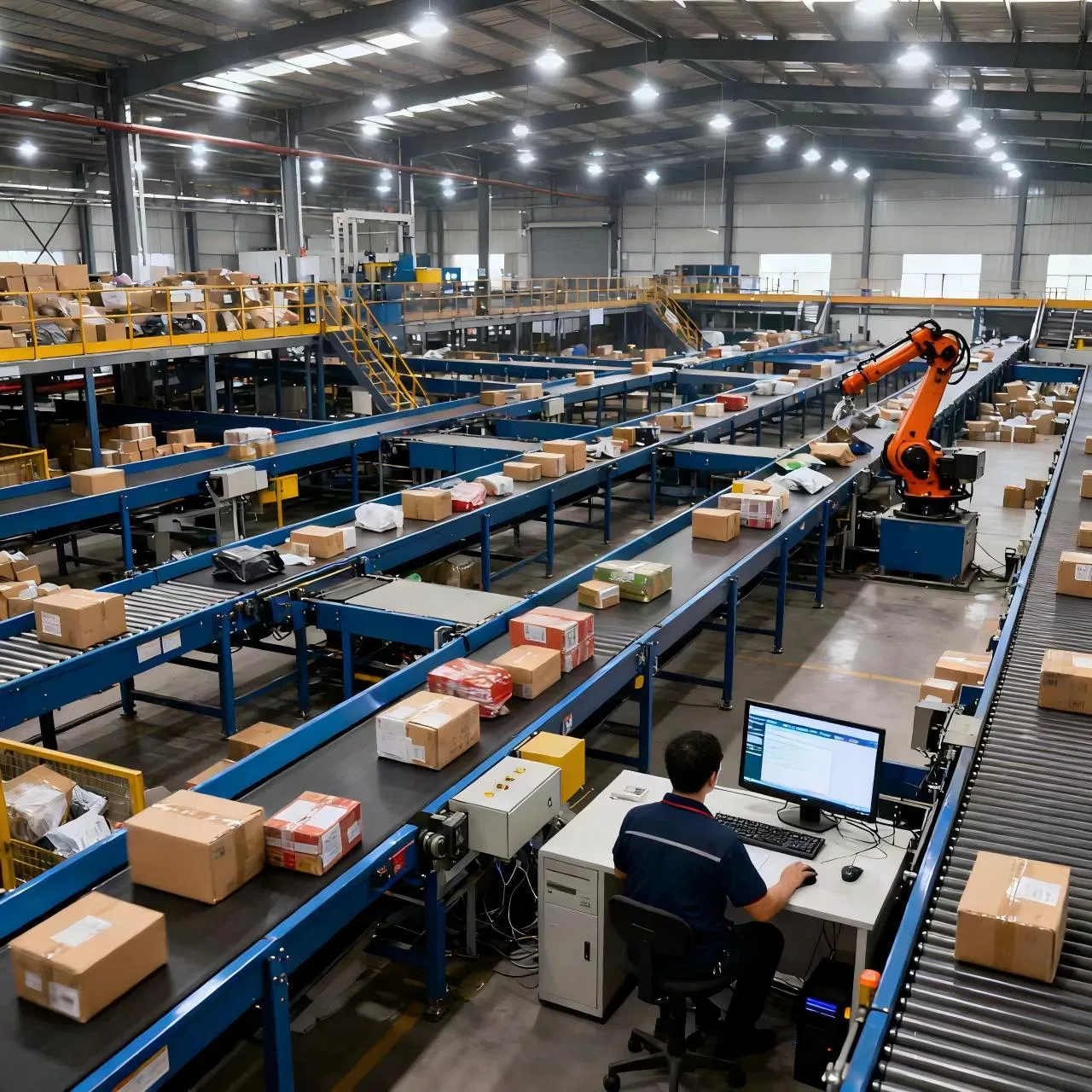 Zigzag Conveyor Sorter with High Speed Sorting for Logistics Handing