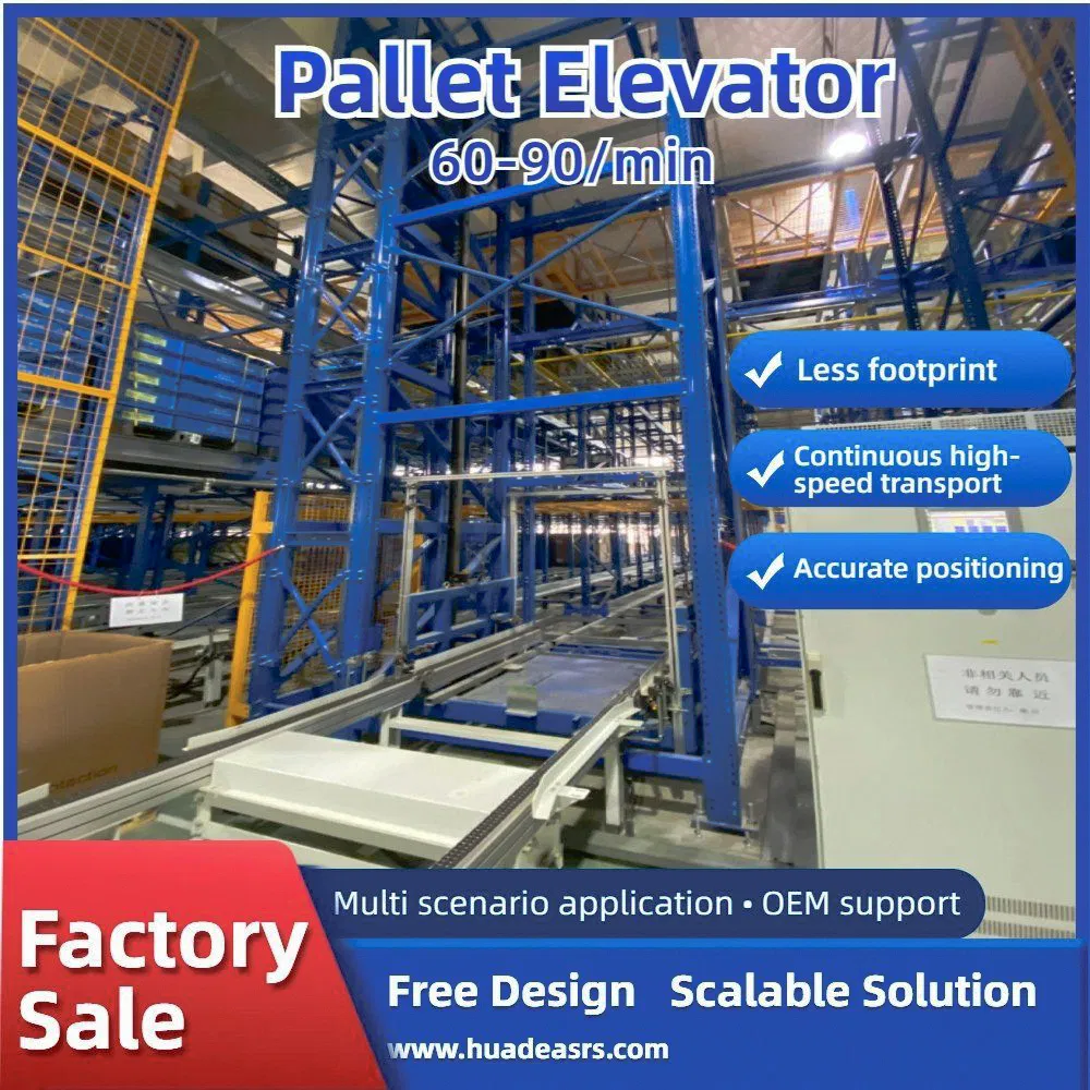 Industrial-Grade Pallet Lifter Systems with Vertical Conveyor Transport for Multi-Level Asrs Facilities