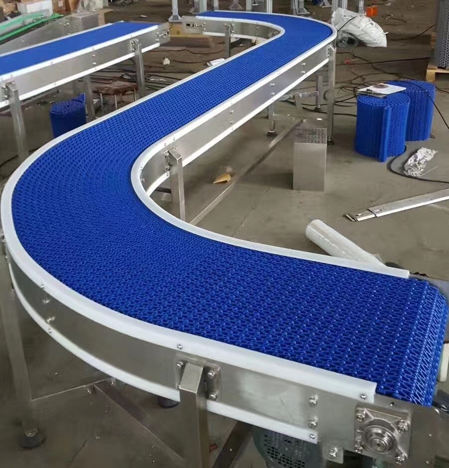 Customized Plastic Modular Belt Conveyor Automatic and Durable POM Stainless Steel Conveyor System for Food Production Lines