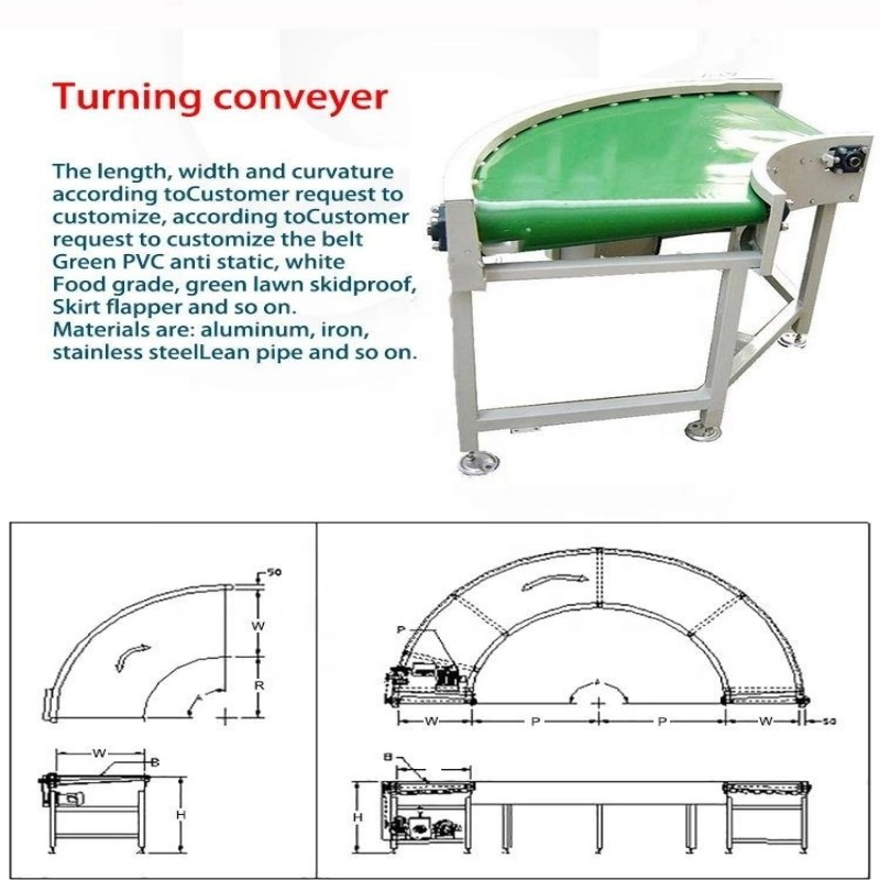 Customized PVC Belt Conveyor System for Automatic CNC Machines