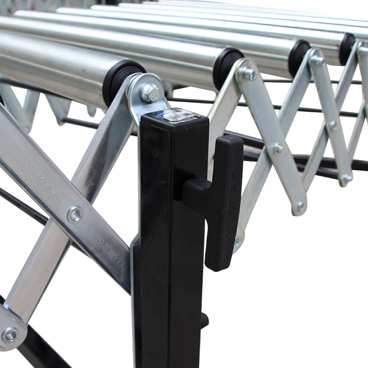 Liangzo Flexible Stainless Steel Conveyor Unpowered Retractable Roller Conveyor for Unloading