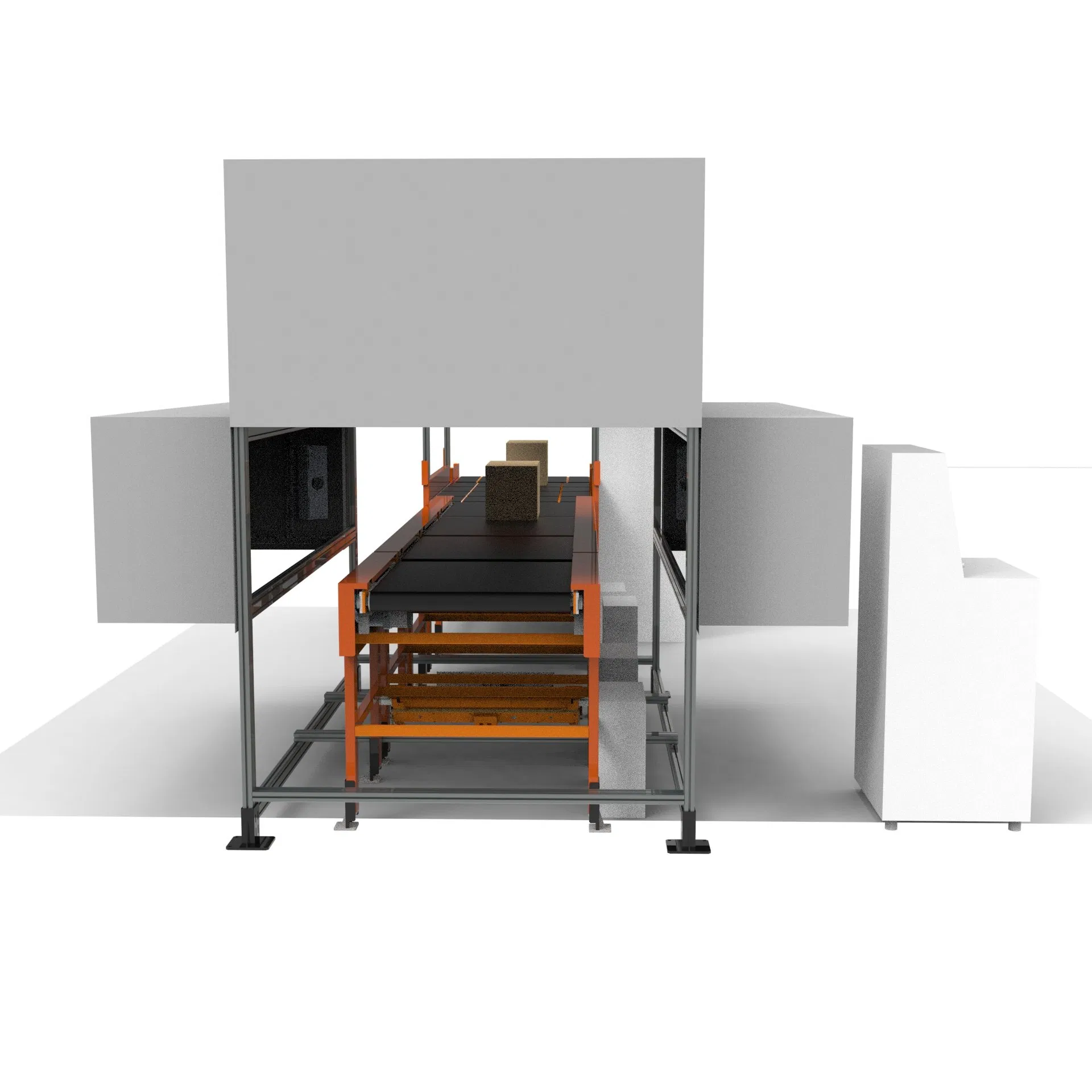 Smooth-Belt Modular Conveyor Sorting System for Logistics