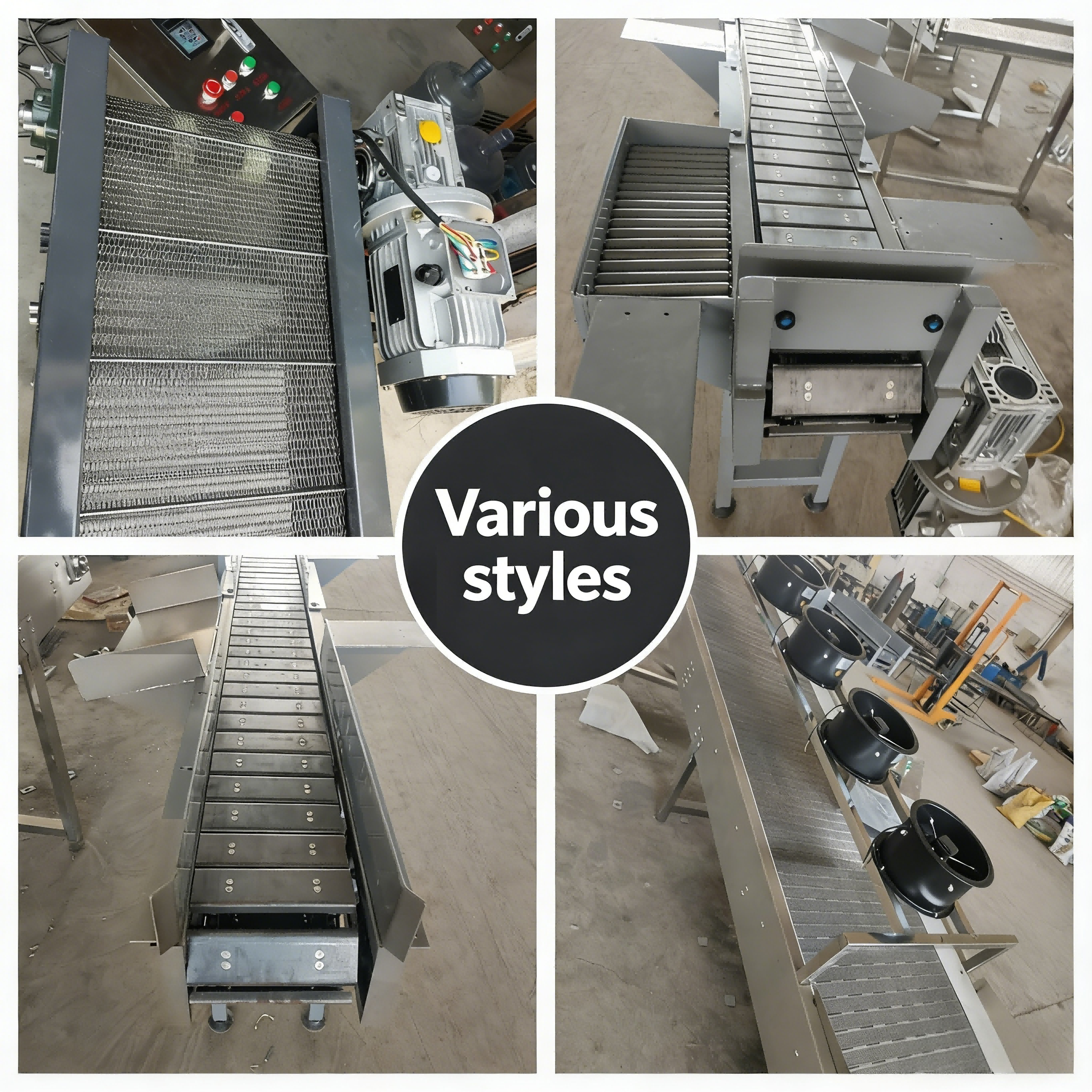 Heavy Duty Chain Driven Mesh Conveyor Belt Breathable Structure For Automated Industrial Material Handling System