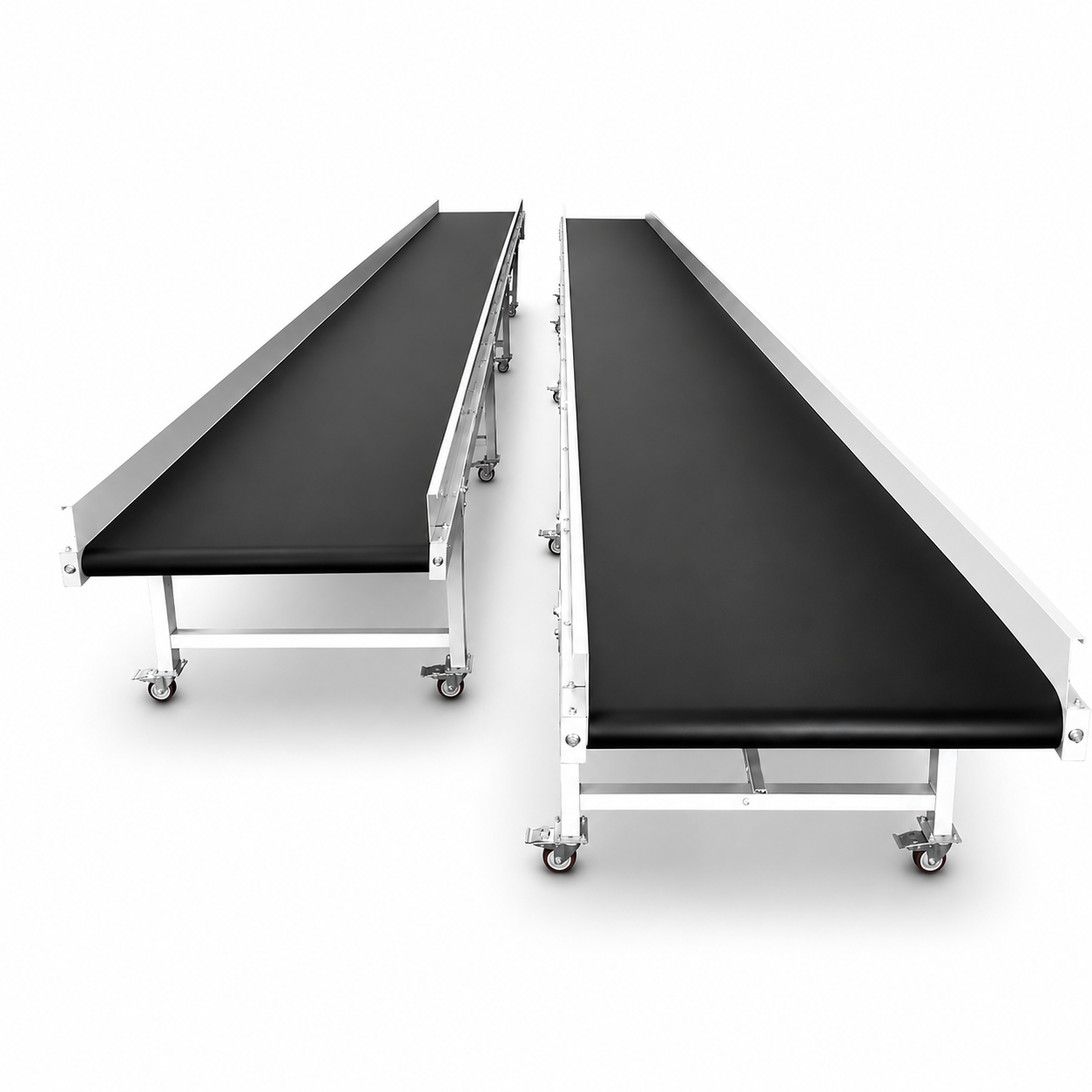 PVC Belt Conveyor System Adjustable Speed Horizontal Conveyor For Parcel Logistics Customizable Heavy Duty Conveying Machine