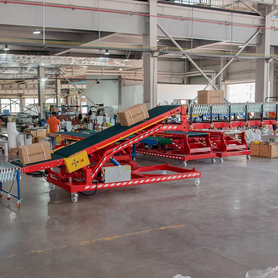 Truck Container Warehouse Loading And Unloading Machine Heavy Duty Automatic Belt Conveyor System