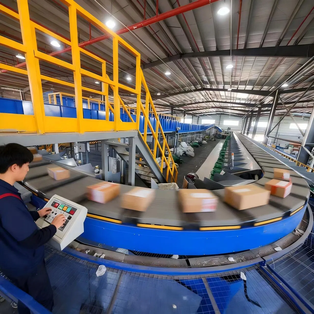 Conveyor Belt System for Parcel Sorting Machine High Speed Logistics Automation