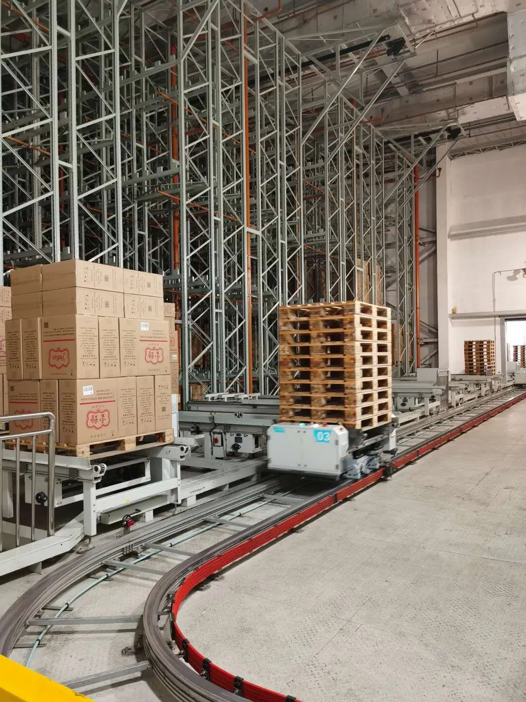 Ebiltech Smart Warehouse Straight Line Rgv Shuttle for Pallet Automated Storage for Food, Chemical, Medicine Industry