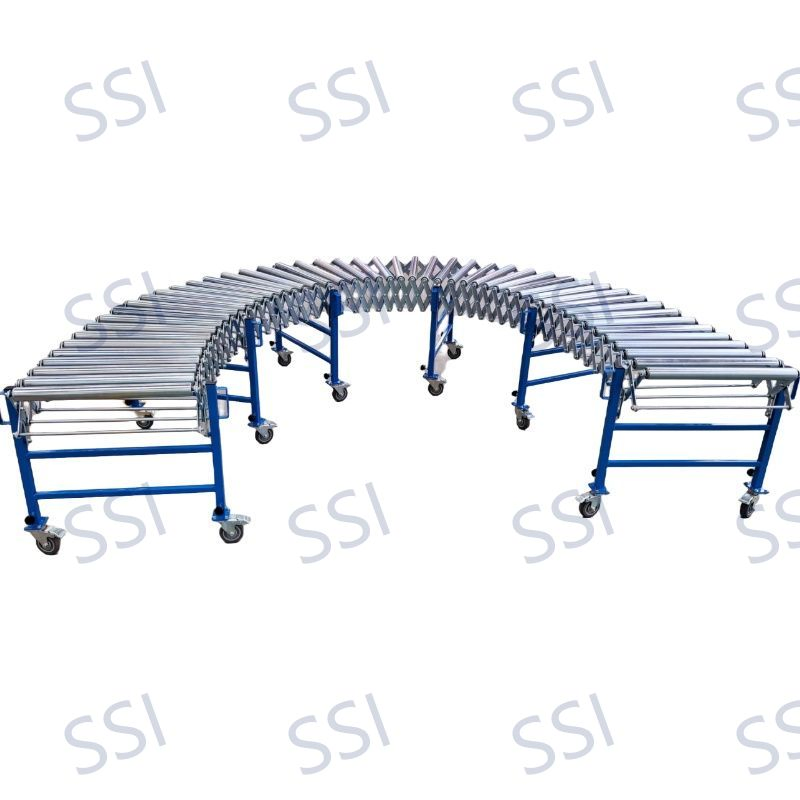 Unloading Expandable Gravity Flexible Skate Wheel Conveyor System