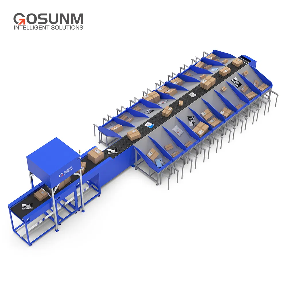 Narrow Crossbelt Sorter Featuring 1 2-2m/S Main Line Speed