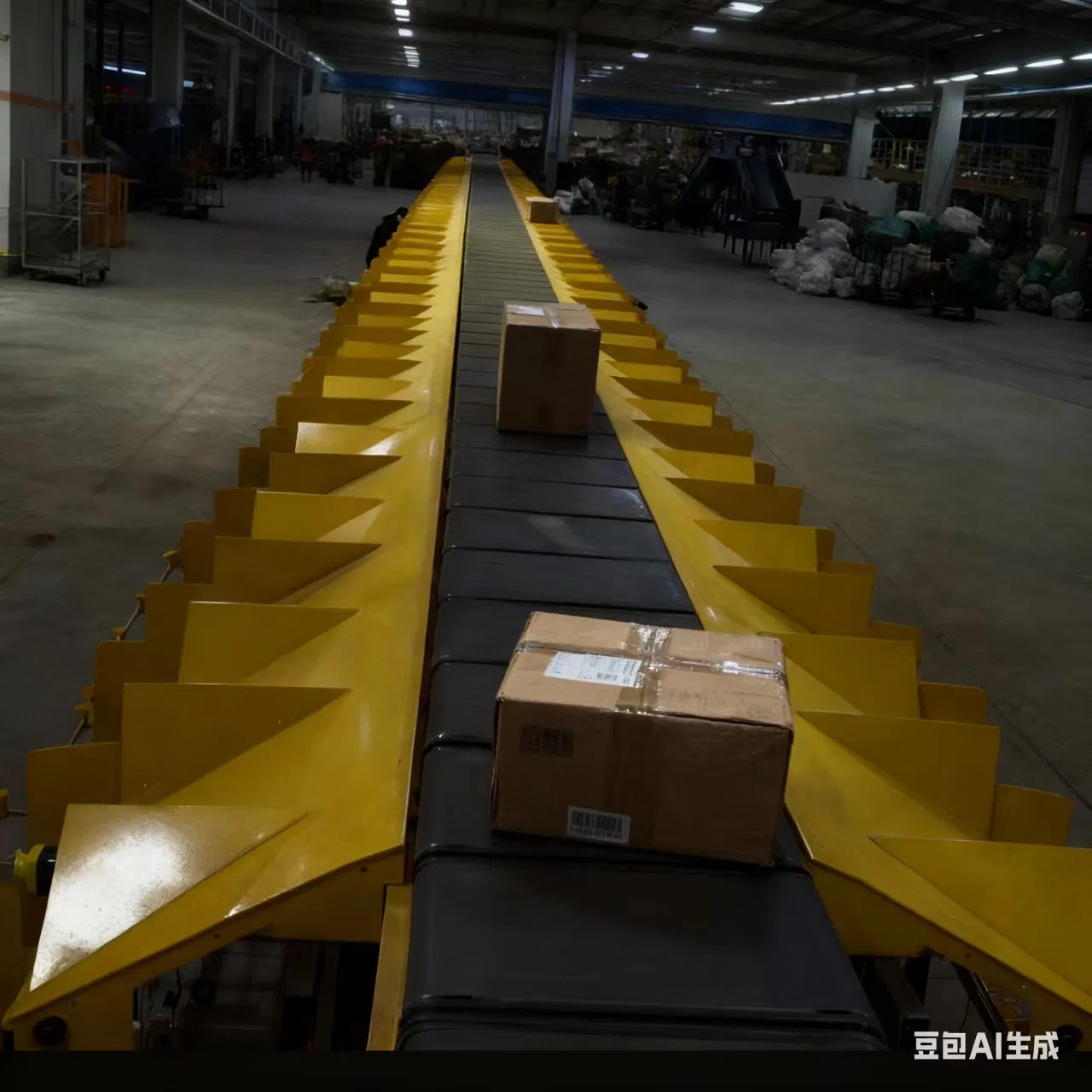 Telescopic Conveyor for Parcel and Package Processing with High Speed Sorting