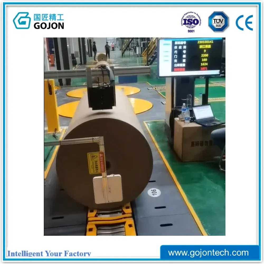 Heavy Duty Fully Automatic Paper Roll Handling Return Board Chain Turntable Quick Load Unload Corrugated Board Packaging Line Warehouse Conveyor System
