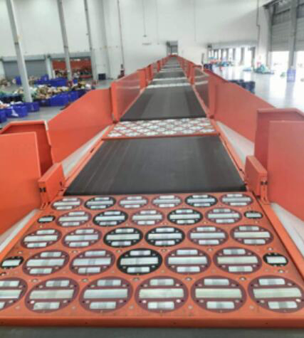 Automatic Sorting System for Cardboard Boxes on Conveyor Pivot Sorter