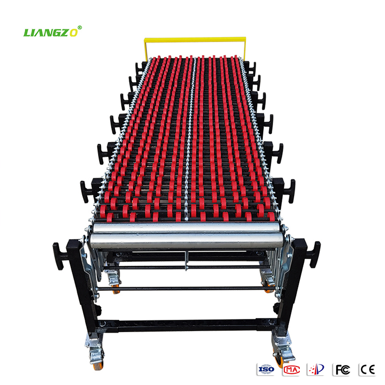 Liangzo Gravity Flexible Plastic Skatewheel Roller Conveyor Expandable for Efficient Unloading
