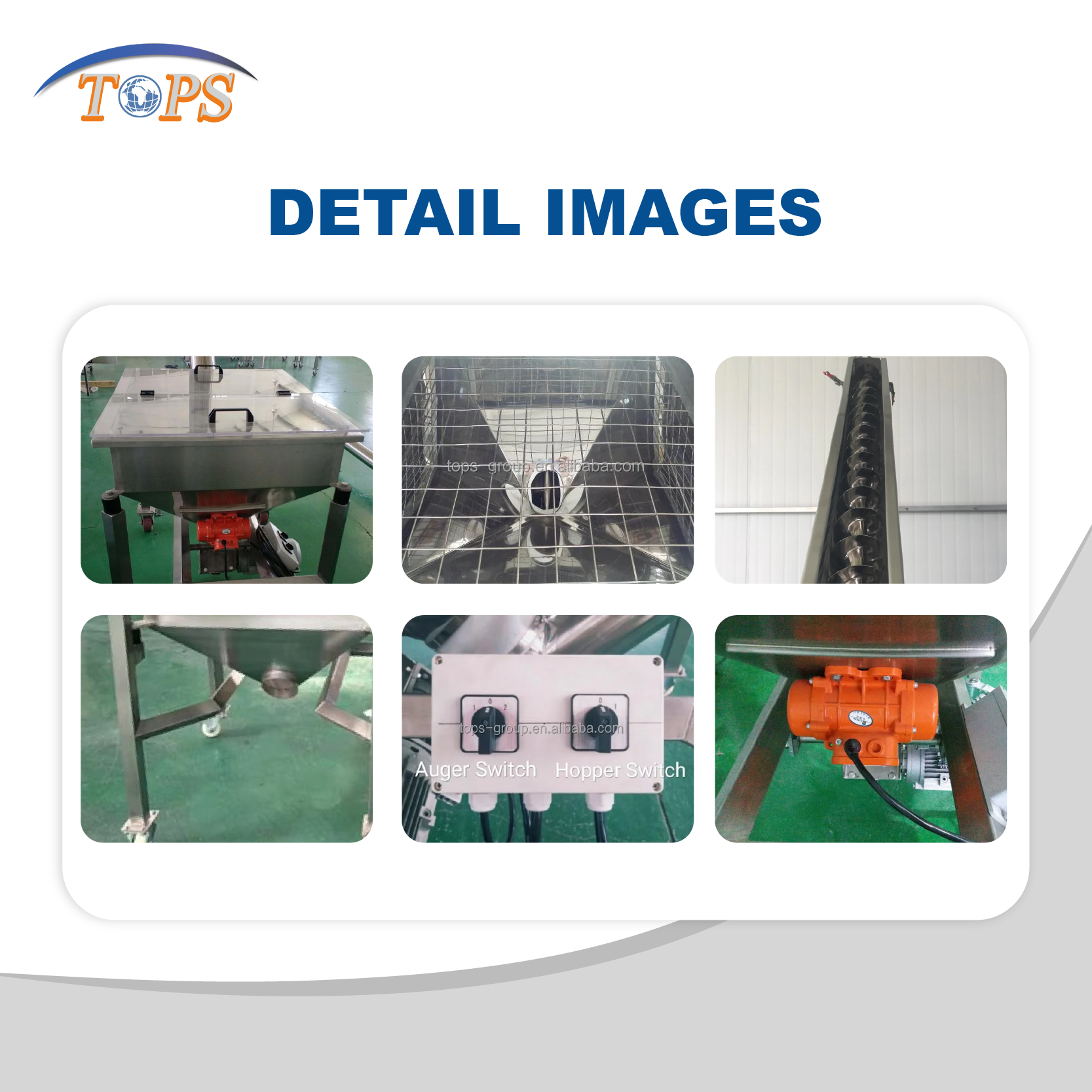 Heavy Duty Screw Feeder Conveyor for Dairy Powders Nutritional Auger Screw Conveyor