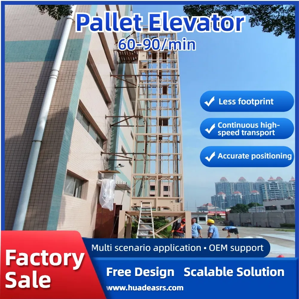High-Speed Pallet Lift and Vertical Conveyor System for Automated Logistics