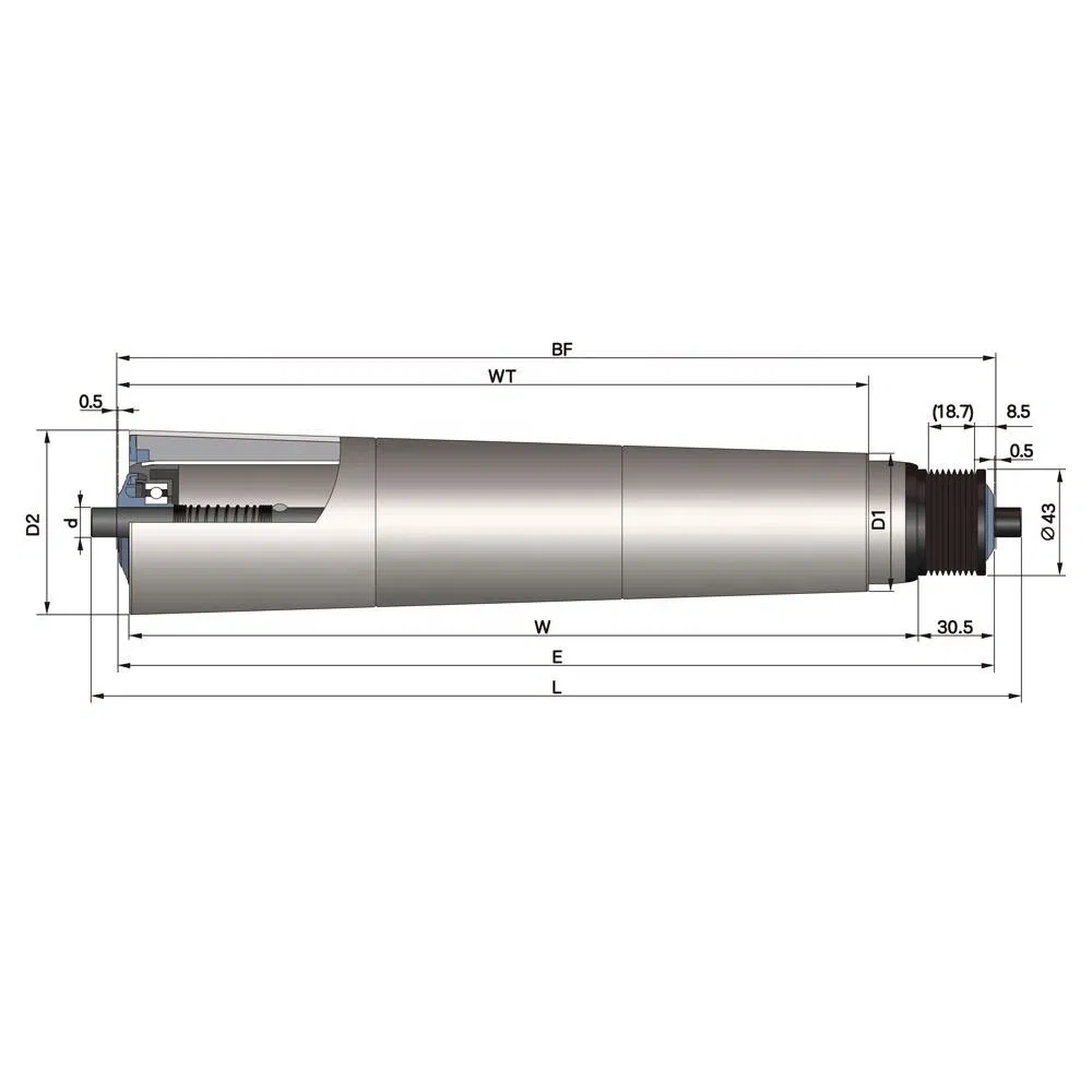Logistics Belt Conveyor System Gravity Roller for Material Handling Equipment Parts