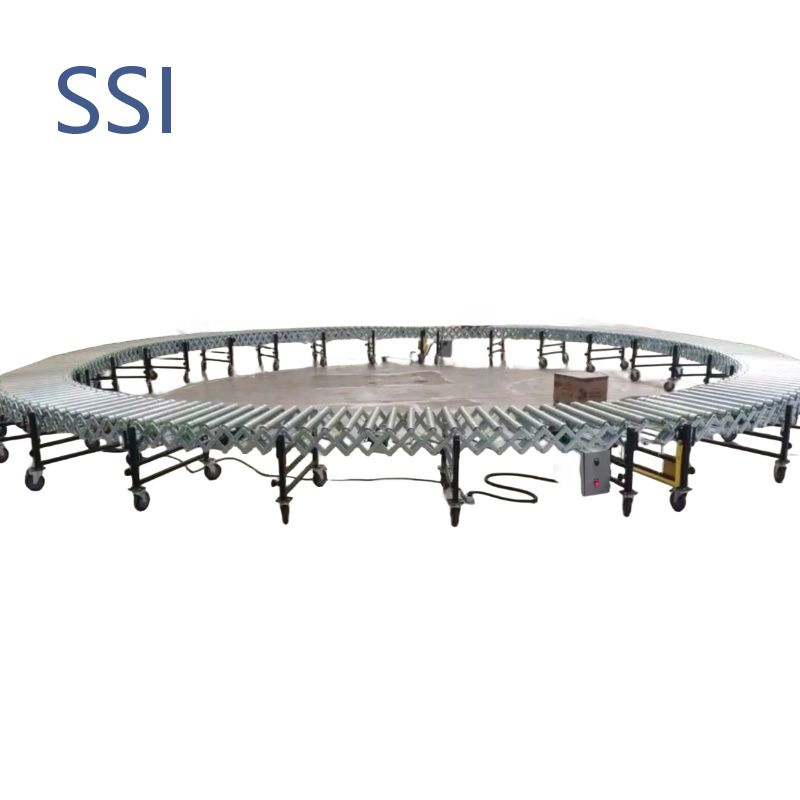 Expandable Telescopic Roller Conveyor Mobile Conveyor System