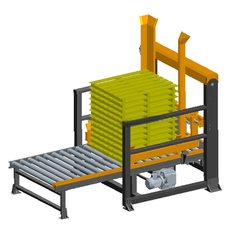 Fully Automated Bottled Water Pallet Conveyor Line Connects to Production Line